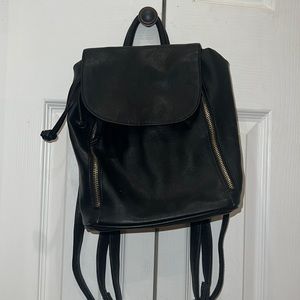 Black mini backpack